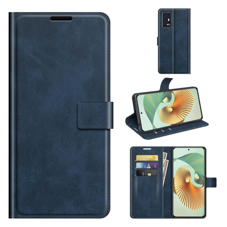 For ZTE Axon 30 Pro Retro Calf Pattern Buckle Horizontal Flip Leather Case with Holder & Card Slots & Wallet