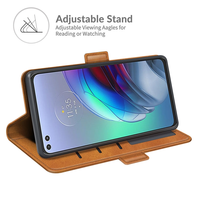 For Motorola Moto Edge S / G100 Dual-side Magnetic Buckle Horizontal Flip Leather Case with Holder & Card Slots & Wallet