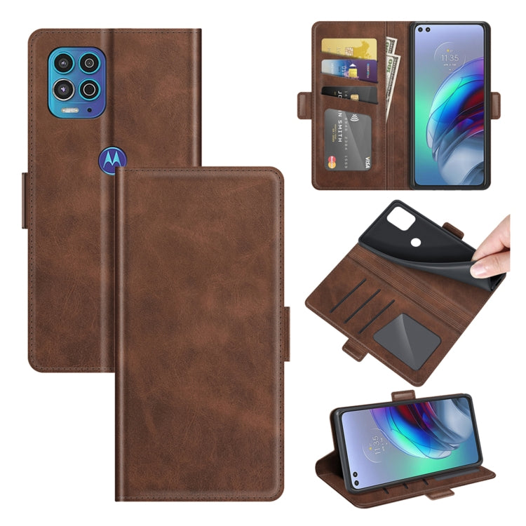For Motorola Moto Edge S / G100 Dual-side Magnetic Buckle Horizontal Flip Leather Case with Holder & Card Slots & Wallet