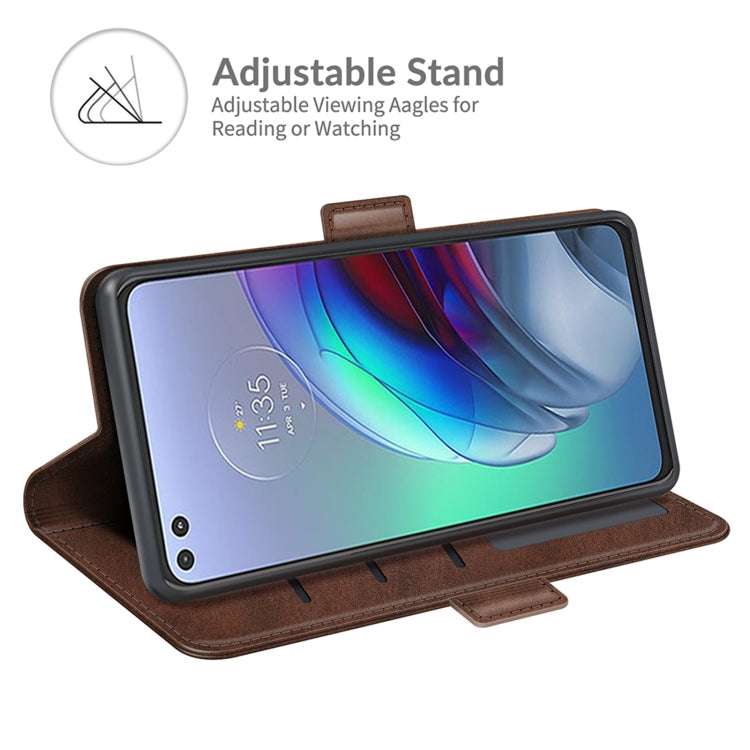 For Motorola Moto Edge S / G100 Dual-side Magnetic Buckle Horizontal Flip Leather Case with Holder & Card Slots & Wallet