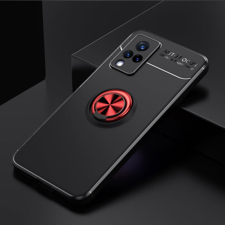 For vivo V21 Metal Ring Holder 360 Degree Rotating TPU Case