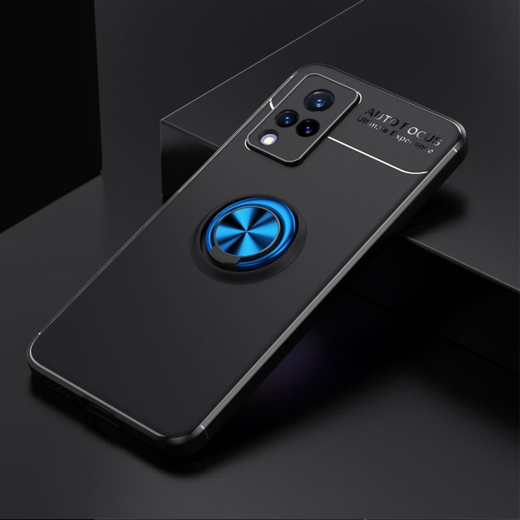 For vivo V21 Metal Ring Holder 360 Degree Rotating TPU Case