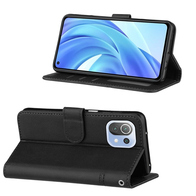 Stitching Calf Texture Buckle Horizontal Flip Leather Case with Holder & Card Slots & Wallet & Lanyard For Xiaomi Mi 11 Lite