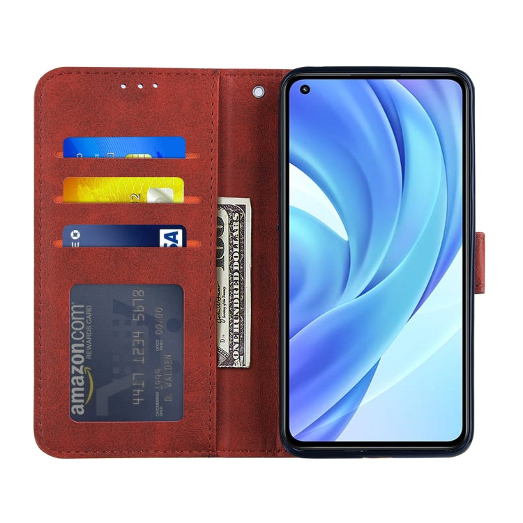 Stitching Calf Texture Buckle Horizontal Flip Leather Case with Holder & Card Slots & Wallet & Lanyard For Xiaomi Mi 11 Lite