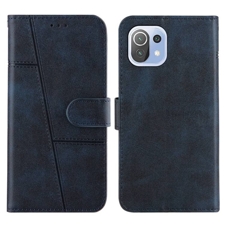 Stitching Calf Texture Buckle Horizontal Flip Leather Case with Holder & Card Slots & Wallet & Lanyard For Xiaomi Mi 11 Lite