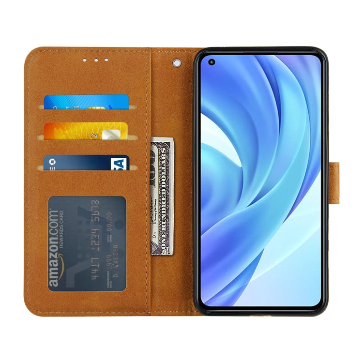 Stitching Calf Texture Buckle Horizontal Flip Leather Case with Holder & Card Slots & Wallet & Lanyard For Xiaomi Mi 11 Lite