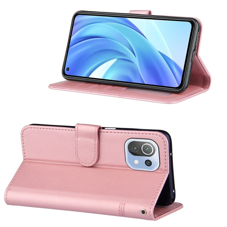 Stitching Calf Texture Buckle Horizontal Flip Leather Case with Holder & Card Slots & Wallet & Lanyard For Xiaomi Mi 11 Lite