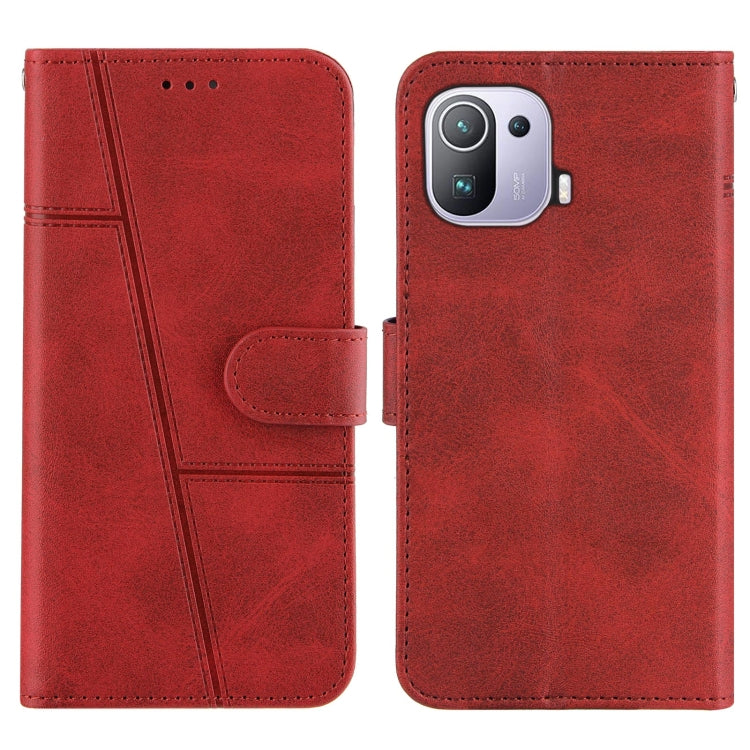 Stitching Calf Texture Buckle Horizontal Flip Leather Case with Holder & Card Slots & Wallet & Lanyard For Xiaomi Mi 11 Pro