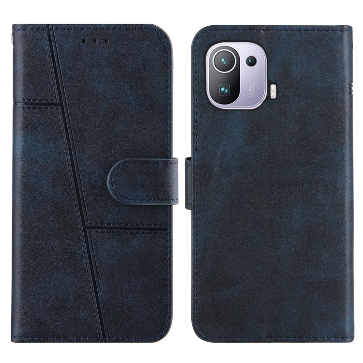 Stitching Calf Texture Buckle Horizontal Flip Leather Case with Holder & Card Slots & Wallet & Lanyard For Xiaomi Mi 11 Pro