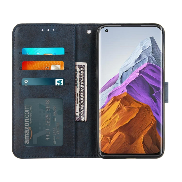 Stitching Calf Texture Buckle Horizontal Flip Leather Case with Holder & Card Slots & Wallet & Lanyard For Xiaomi Mi 11 Pro