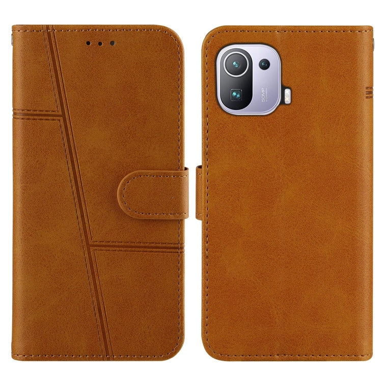 Stitching Calf Texture Buckle Horizontal Flip Leather Case with Holder & Card Slots & Wallet & Lanyard For Xiaomi Mi 11 Pro