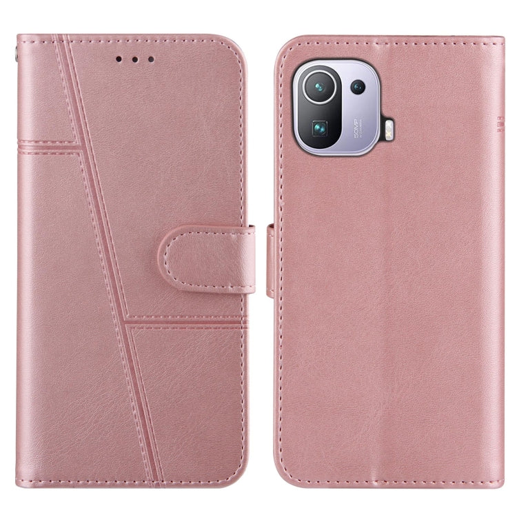 Stitching Calf Texture Buckle Horizontal Flip Leather Case with Holder & Card Slots & Wallet & Lanyard For Xiaomi Mi 11 Pro