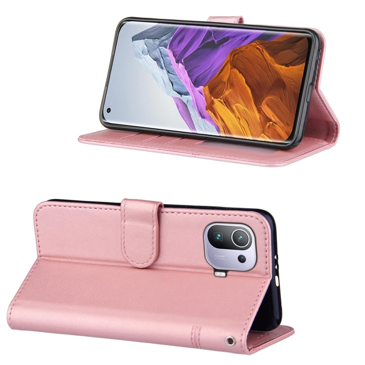 Stitching Calf Texture Buckle Horizontal Flip Leather Case with Holder & Card Slots & Wallet & Lanyard For Xiaomi Mi 11 Pro