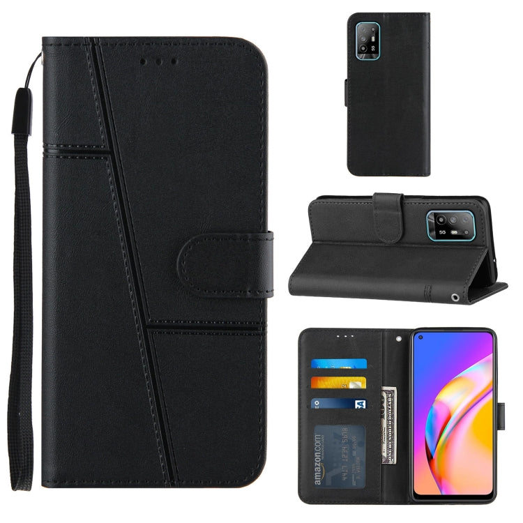 Stitching Calf Texture Buckle Horizontal Flip Leather Case with Holder & Card Slots & Wallet & Lanyard For OPPO A94 5G/F19 Pro / Reno5 Z