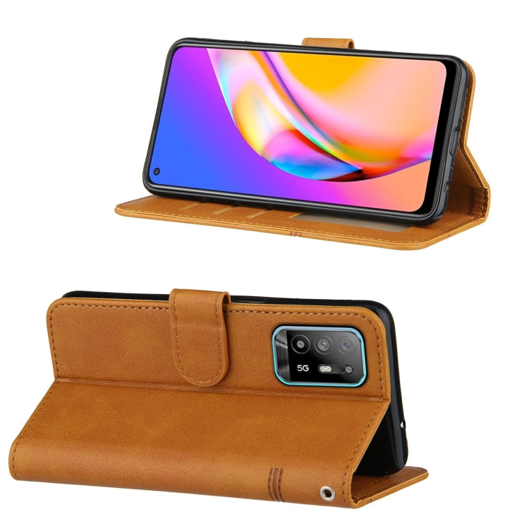 Stitching Calf Texture Buckle Horizontal Flip Leather Case with Holder & Card Slots & Wallet & Lanyard For OPPO A94 5G/F19 Pro / Reno5 Z