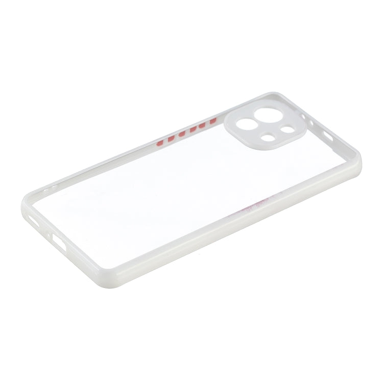 Transparent PC+TPU Phone Case with Contrast Color Button For Xiaomi Mi 11