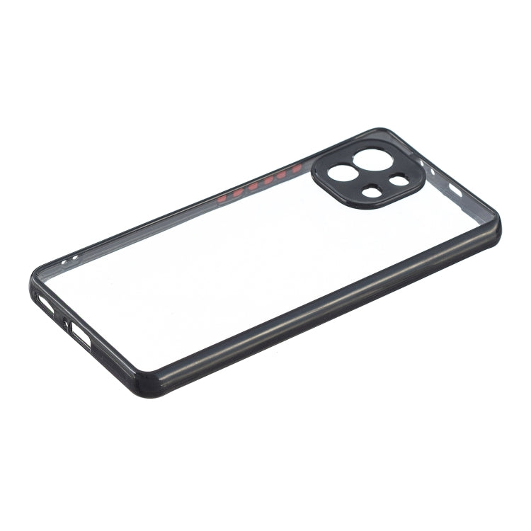 Transparent PC+TPU Phone Case with Contrast Color Button For Xiaomi Mi 11