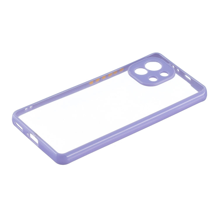 Transparent PC+TPU Phone Case with Contrast Color Button For Xiaomi Mi 11