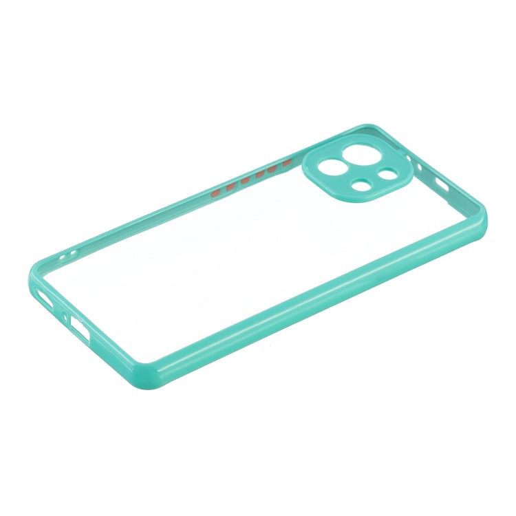 Transparent PC+TPU Phone Case with Contrast Color Button For Xiaomi Mi 11