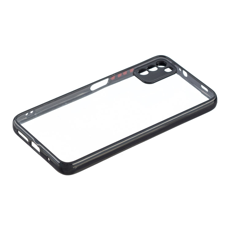 Transparent PC+TPU Phone Case with Contrast Color Button For Xiaomi Redmi 9 Power / Poco M3