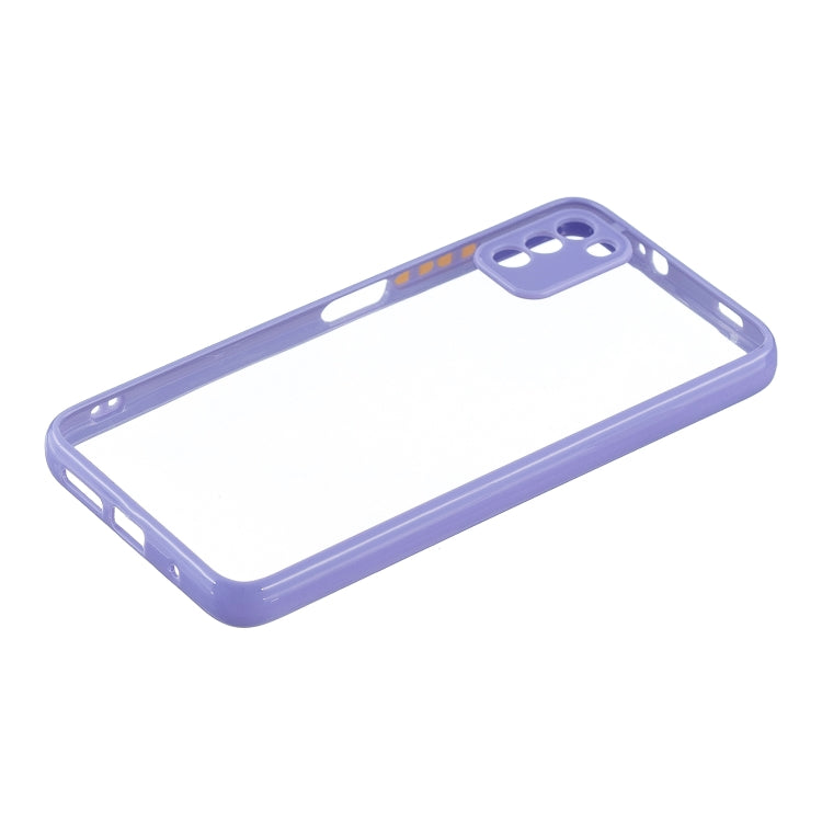 Transparent PC+TPU Phone Case with Contrast Color Button For Xiaomi Redmi 9 Power / Poco M3