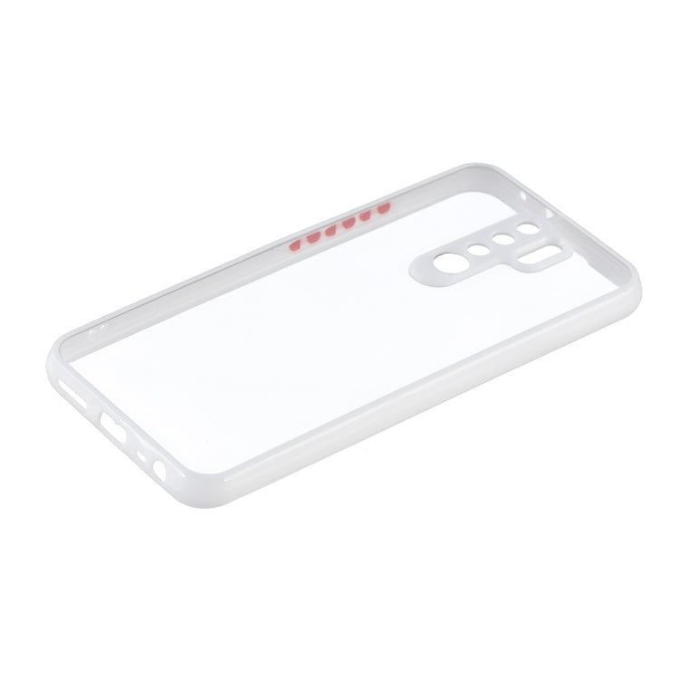 Transparent PC+TPU Phone Case with Contrast Color Button For Xiaomi Redmi 9 / Redmi 9 Prime