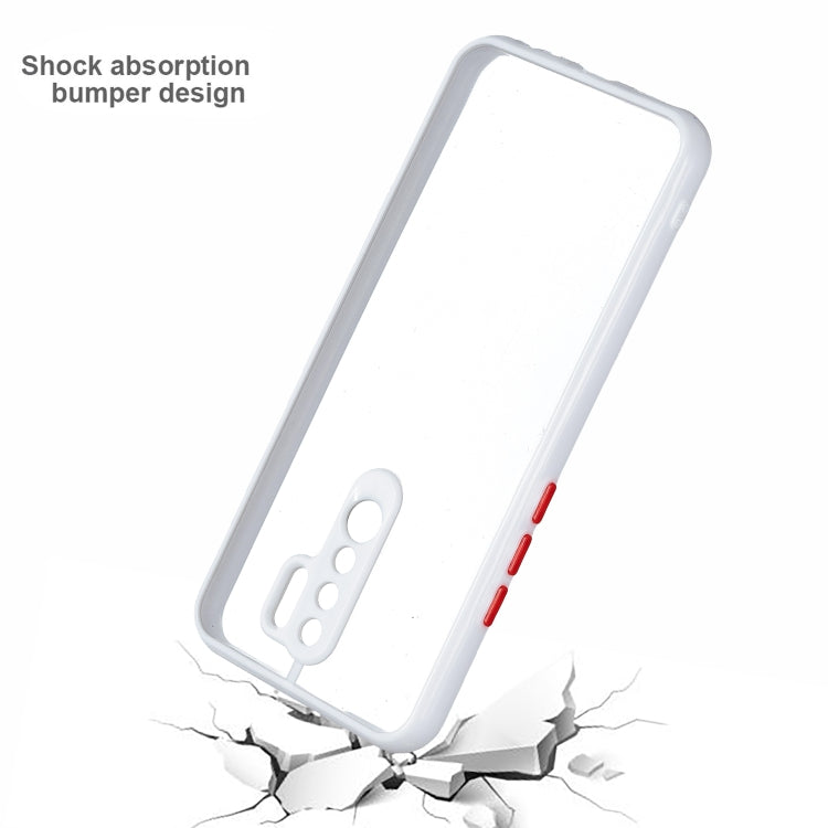 Transparent PC+TPU Phone Case with Contrast Color Button For Xiaomi Redmi 9 / Redmi 9 Prime