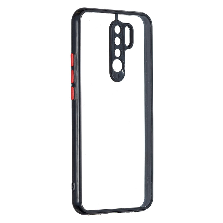 Transparent PC+TPU Phone Case with Contrast Color Button For Xiaomi Redmi 9 / Redmi 9 Prime