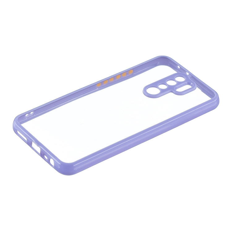 Transparent PC+TPU Phone Case with Contrast Color Button For Xiaomi Redmi 9 / Redmi 9 Prime