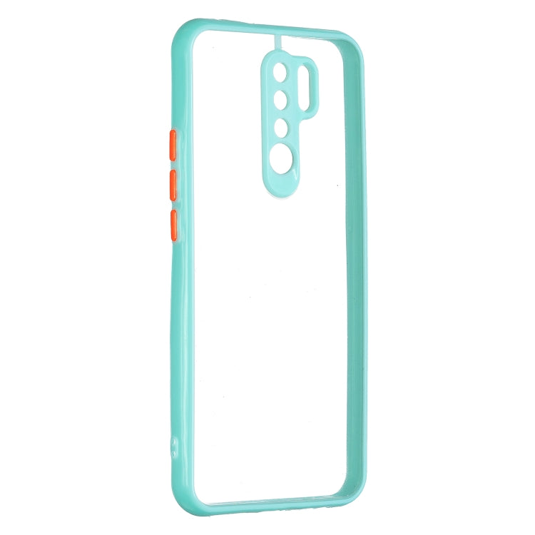 Transparent PC+TPU Phone Case with Contrast Color Button For Xiaomi Redmi 9 / Redmi 9 Prime