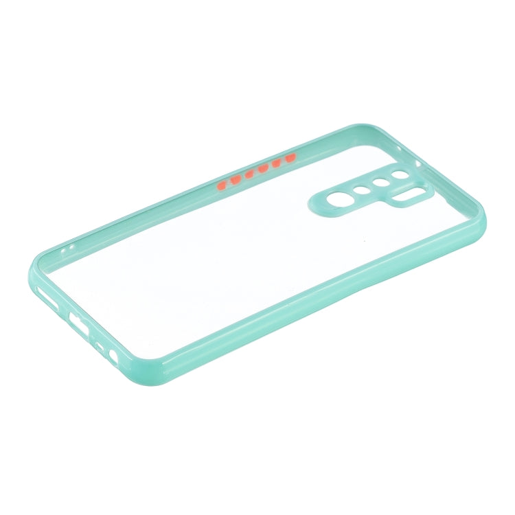 Transparent PC+TPU Phone Case with Contrast Color Button For Xiaomi Redmi 9 / Redmi 9 Prime