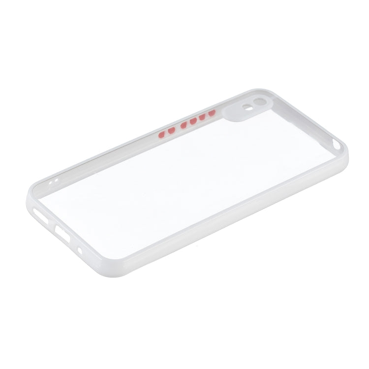 Transparent PC+TPU Phone Case with Contrast Color Button For Xiaomi Redmi 9A/9i