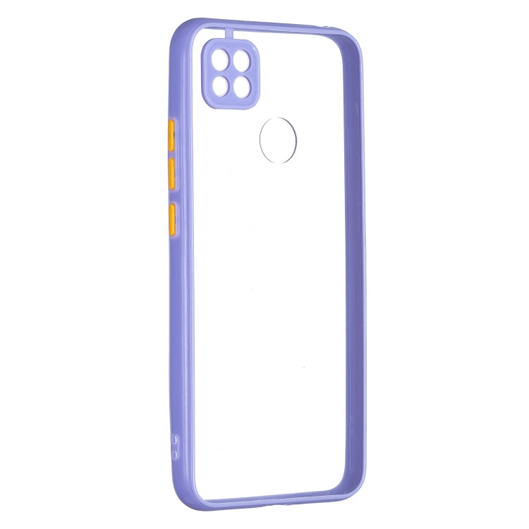 Transparent PC+TPU Phone Case with Contrast Color Button For Xiaomi Redmi 9C