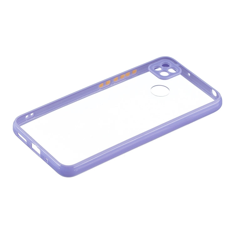 Transparent PC+TPU Phone Case with Contrast Color Button For Xiaomi Redmi 9C