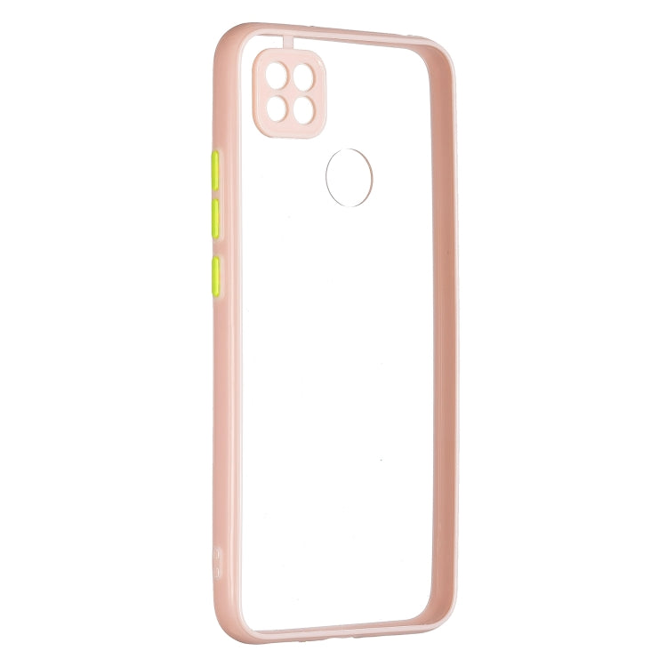 Transparent PC+TPU Phone Case with Contrast Color Button For Xiaomi Redmi 9C