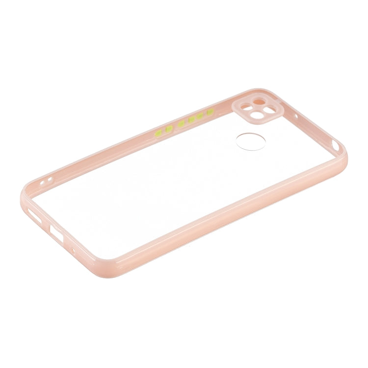 Transparent PC+TPU Phone Case with Contrast Color Button For Xiaomi Redmi 9C