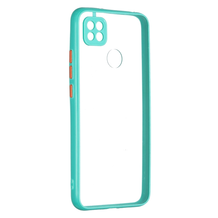 Transparent PC+TPU Phone Case with Contrast Color Button For Xiaomi Redmi 9C