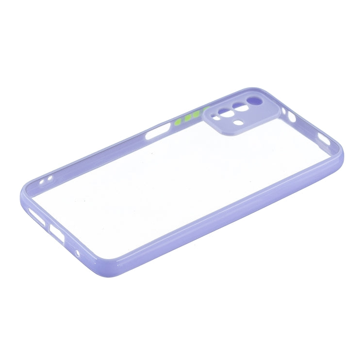 Transparent PC+TPU Phone Case with Contrast Color Button For Xiaomi Redmi 9T
