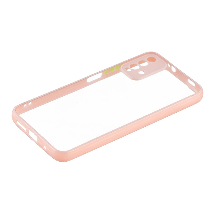 Transparent PC+TPU Phone Case with Contrast Color Button For Xiaomi Redmi 9T