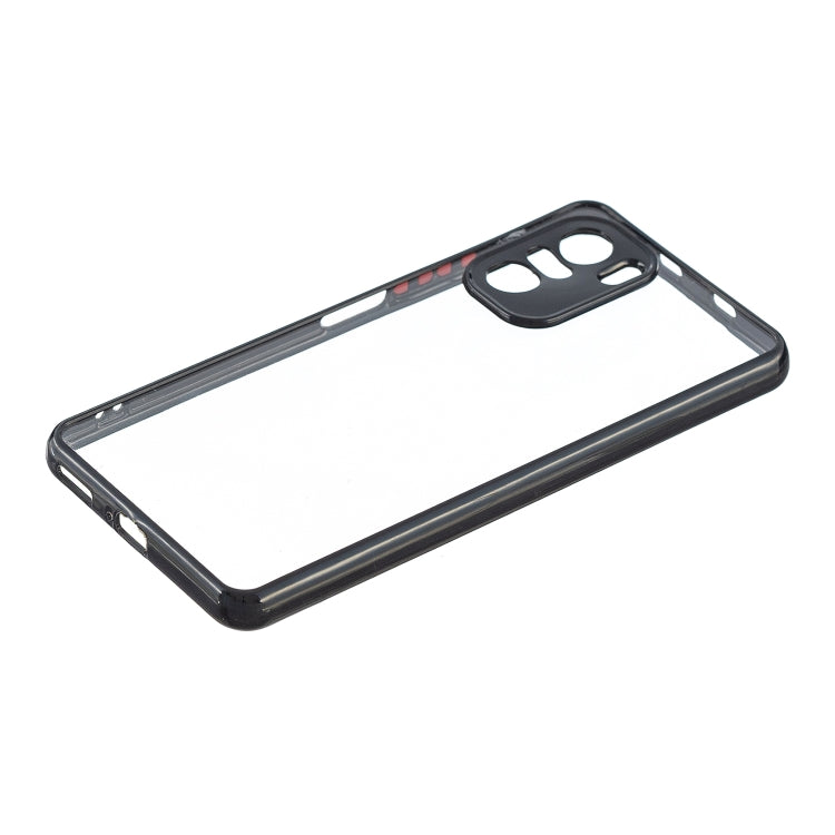 Transparent PC+TPU Phone Case with Contrast Color Button For Xiaomi Redmi K40/K40 Pro