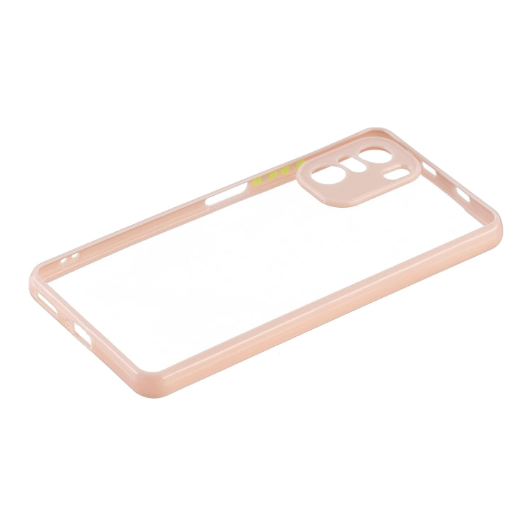 Transparent PC+TPU Phone Case with Contrast Color Button For Xiaomi Redmi K40/K40 Pro