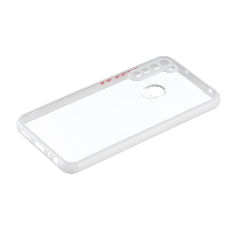 Transparent PC+TPU Phone Case with Contrast Color Button For Xiaomi Redmi Note 8