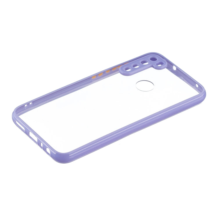 Transparent PC+TPU Phone Case with Contrast Color Button For Xiaomi Redmi Note 8