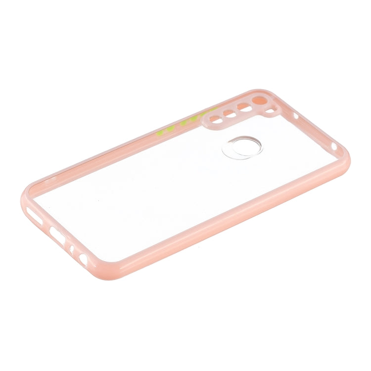 Transparent PC+TPU Phone Case with Contrast Color Button For Xiaomi Redmi Note 8