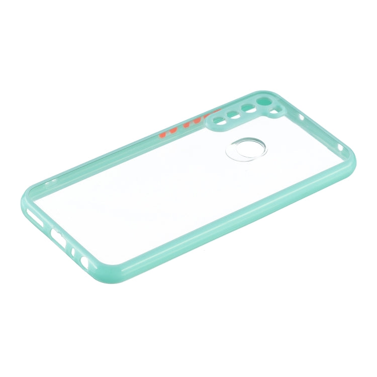 Transparent PC+TPU Phone Case with Contrast Color Button For Xiaomi Redmi Note 8