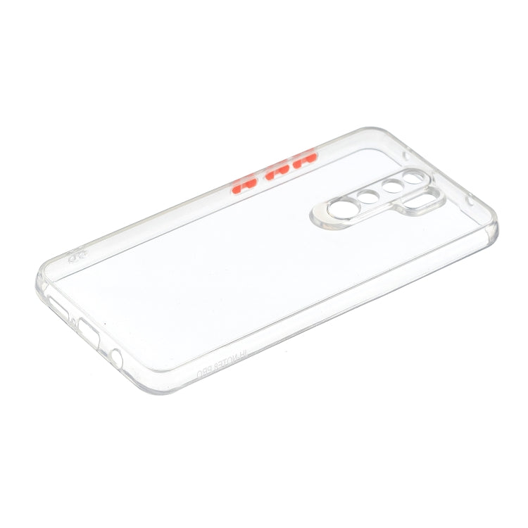 Transparent PC+TPU Phone Case with Contrast Color Button For Xiaomi Redmi Note 8 Pro