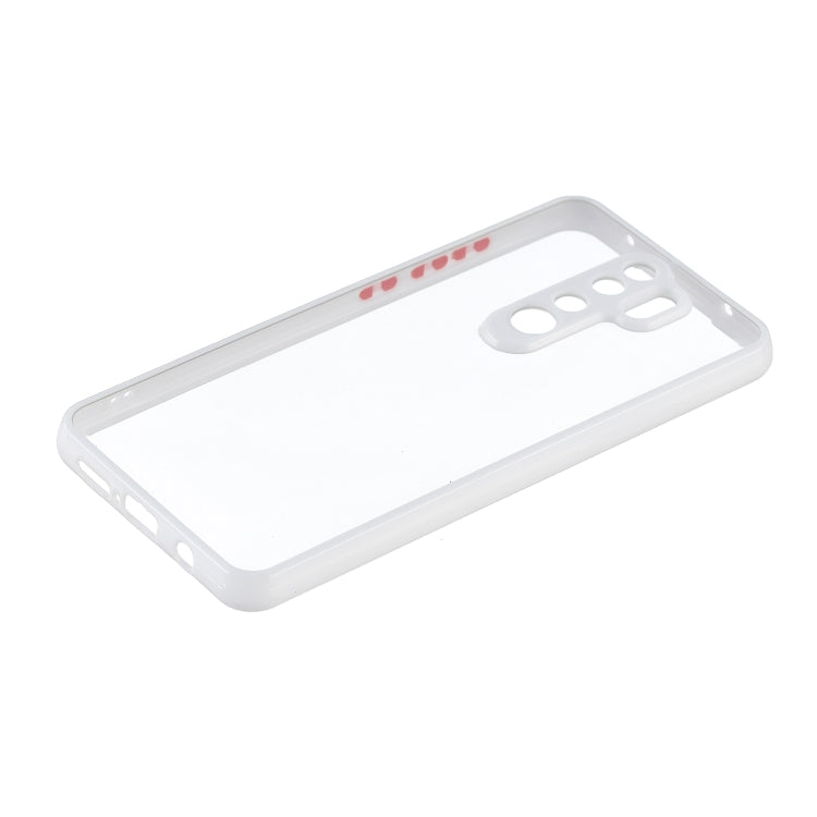 Transparent PC+TPU Phone Case with Contrast Color Button For Xiaomi Redmi Note 8 Pro