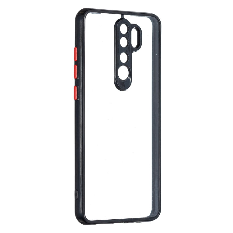 Transparent PC+TPU Phone Case with Contrast Color Button For Xiaomi Redmi Note 8 Pro