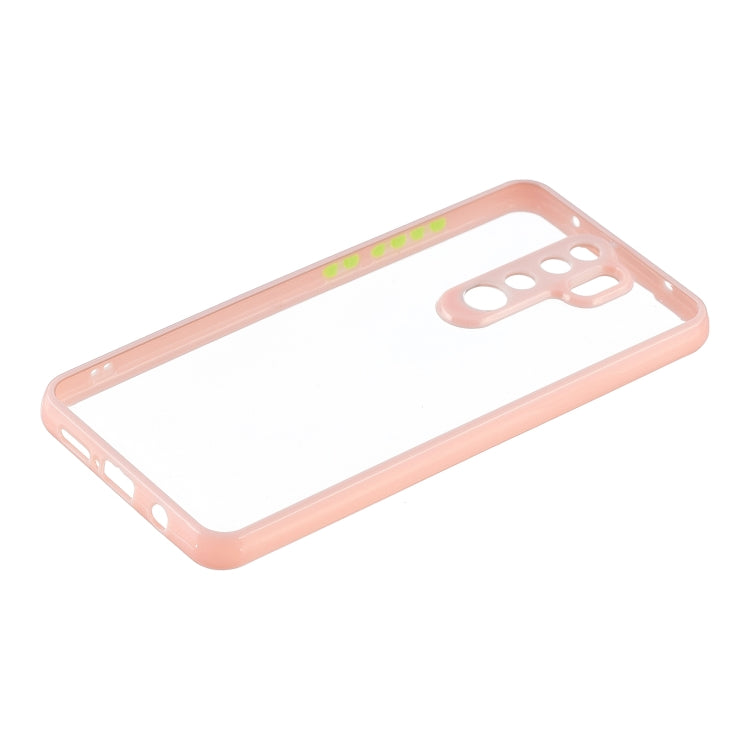 Transparent PC+TPU Phone Case with Contrast Color Button For Xiaomi Redmi Note 8 Pro