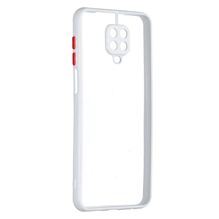 Transparent PC+TPU Phone Case with Contrast Color Button For Redmi Note 9S/ Note9 Pro / Note9 Pro Max